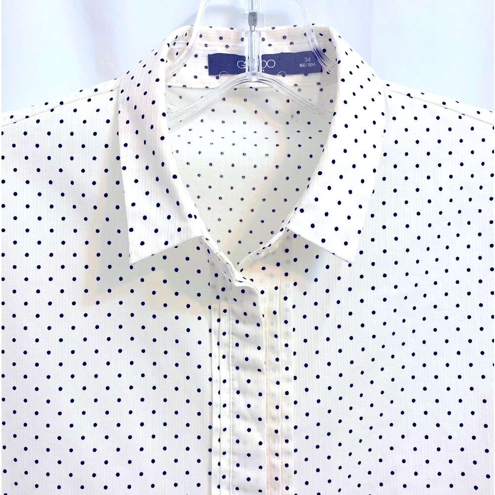 G2000 Cotton Dotted Button Down Shirt - Picture 4 of 6